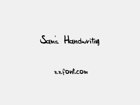 Sam's Handwriting
