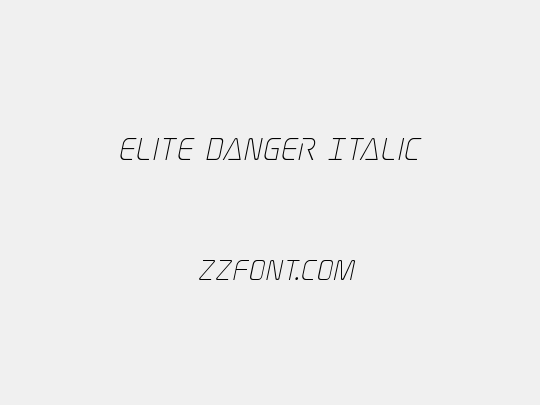 Elite Danger Italic