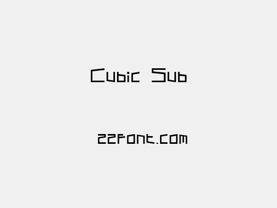 Cubic Sub