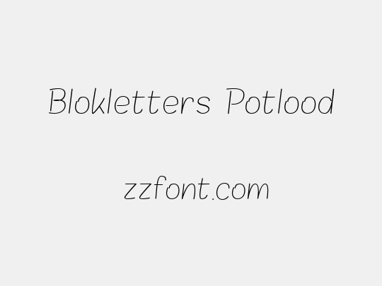 Blokletters Potlood