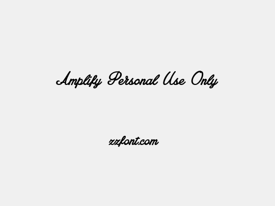 Amplify Personal Use Only