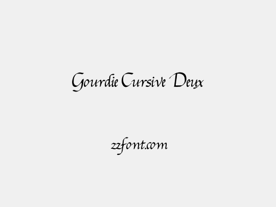 Gourdie Cursive Deux