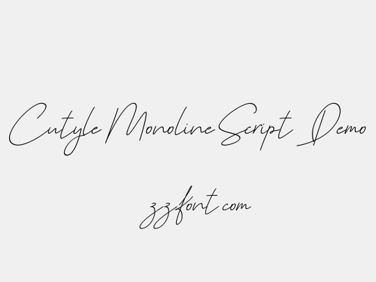 Cutyle Monoline Script Demo