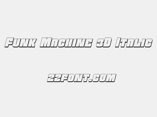 Funk Machine 3D Italic