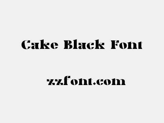 Cake Black Font