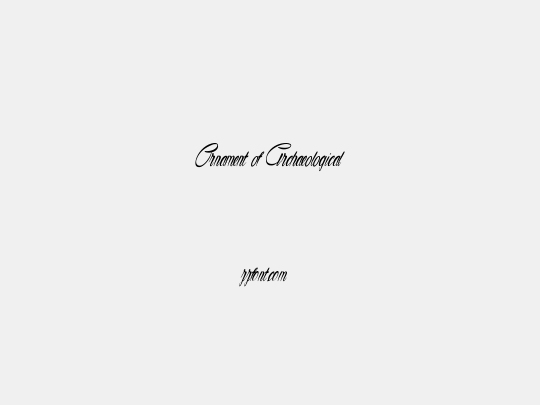 Ornament of Archaeological