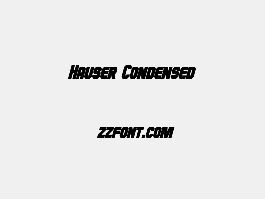 Hauser Condensed