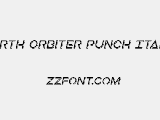 Earth Orbiter Punch Italic