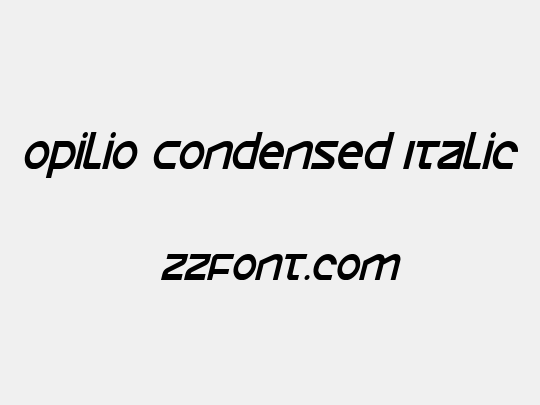 Opilio Condensed Italic