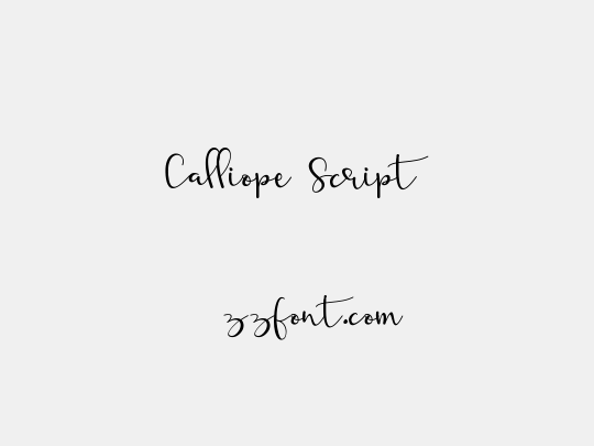 Calliope Script
