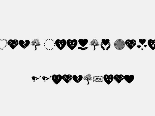 Font Hearts Love