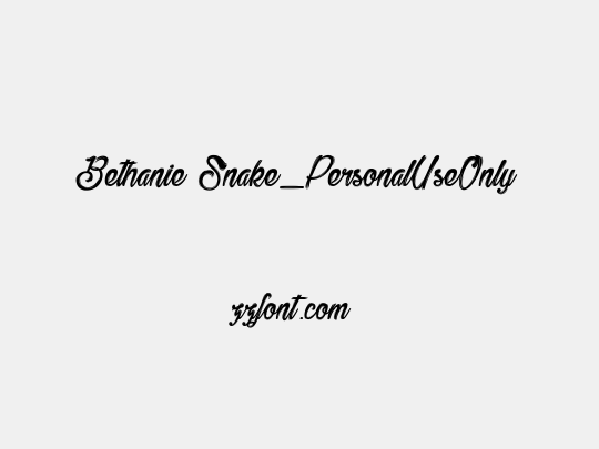 Bethanie Snake_PersonalUseOnly