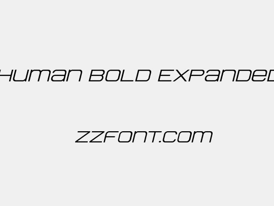 Head Human Bold Expanded Ital