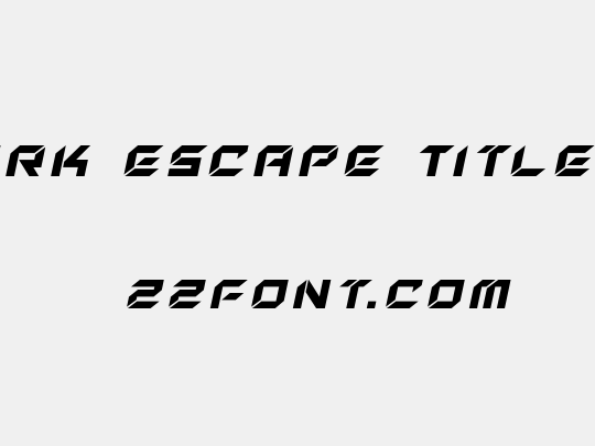 New York Escape Title Italic