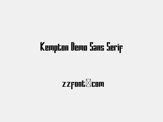 Kempton Demo Sans Serif