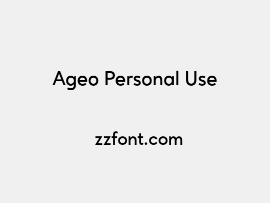 Ageo Personal Use