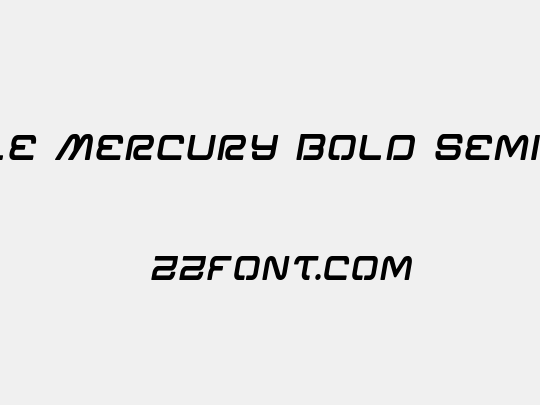 Miracle Mercury Bold Semi-Italic