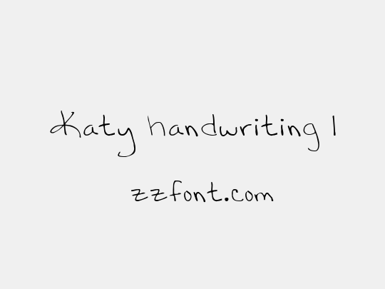 Katy handwriting 1