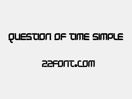 Question of time simple