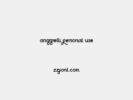 Anggrelli Personal Use