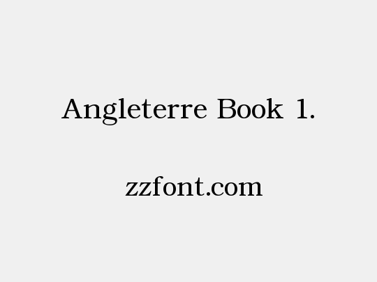 Angleterre Book 1.�