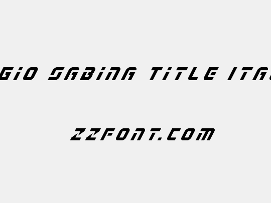 Legio Sabina Title Italic