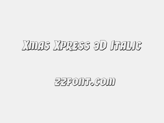 Xmas Xpress 3D Italic