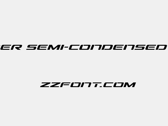 Outrider Semi-Condensed Italic