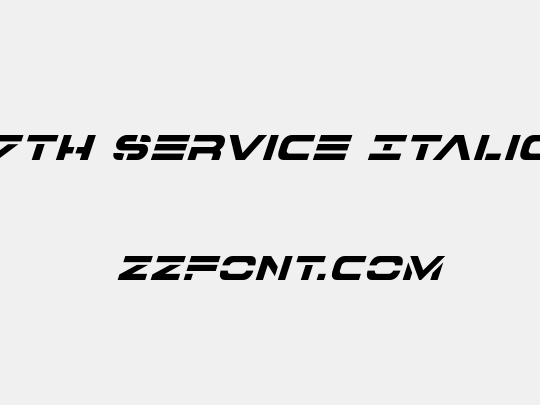 7th Service Italic