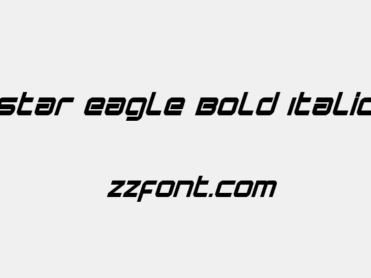 Star Eagle Bold Italic