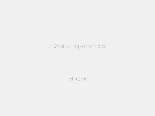 to whom it may concern type