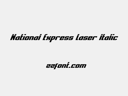 National Express Laser Italic