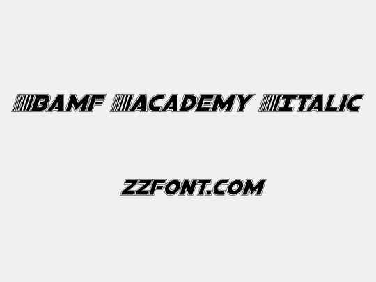 Bamf Academy Italic