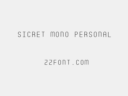 Sicret Mono PERSONAL