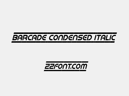 Barcade Condensed Italic