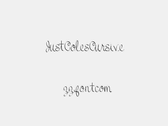 JustColesCursive