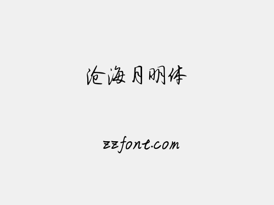 沧海月明体