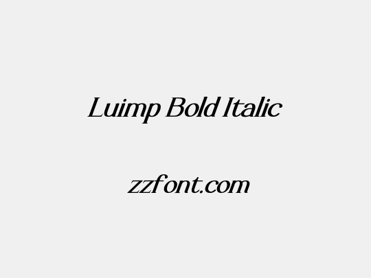 Luimp Bold Italic
