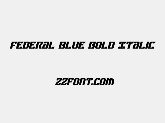 Federal Blue Bold Italic
