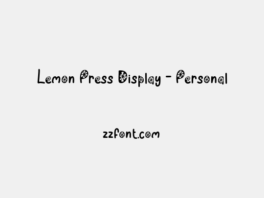 Lemon Press Display - Personal