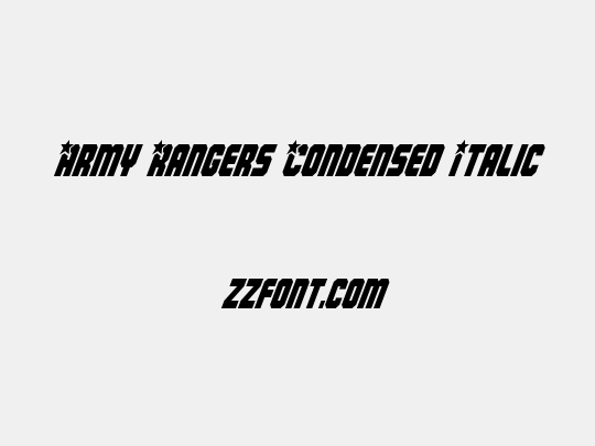 Army Rangers Condensed Italic