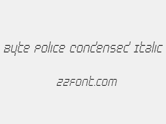 Byte Police Condensed Italic
