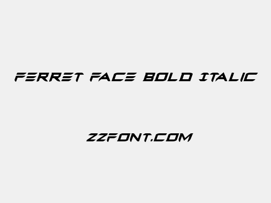Ferret Face Bold Italic