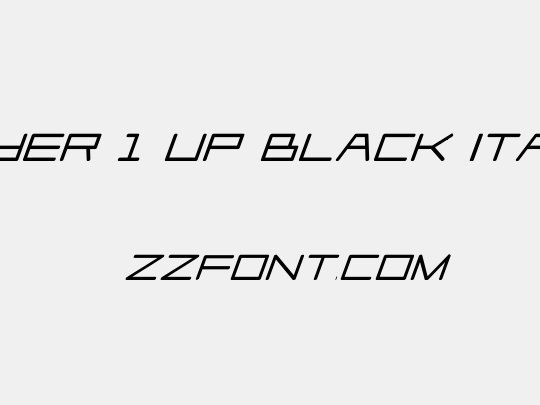 Player 1 Up Black Italic