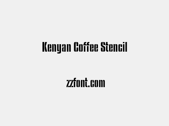 Kenyan Coffee Stencil