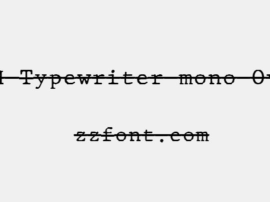 JMH Typewriter mono Over