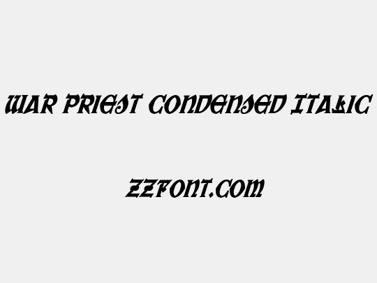 War Priest Condensed Italic