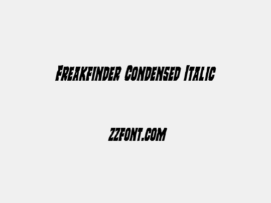 Freakfinder Condensed Italic