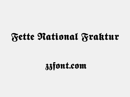 Fette National Fraktur