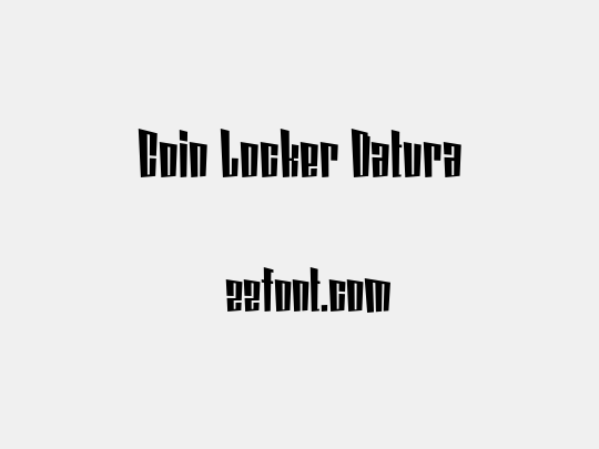 Coin Locker Datura